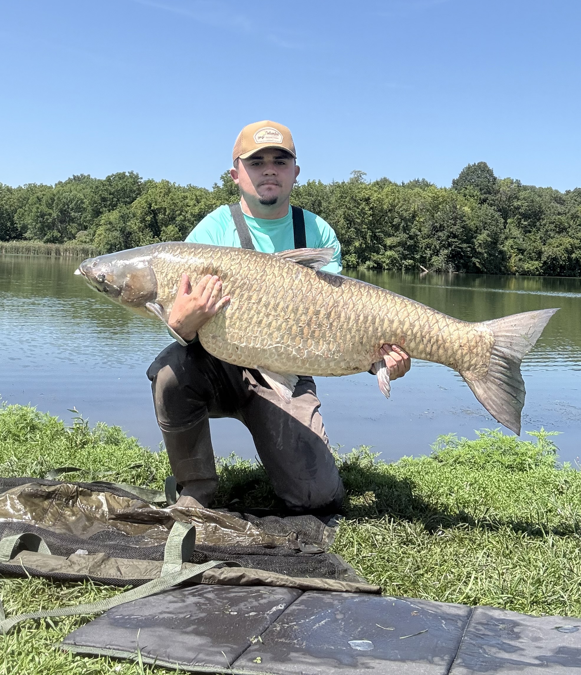 71Lb 8oz Grass Carp caught after fisher spent 20 hours at Bacon