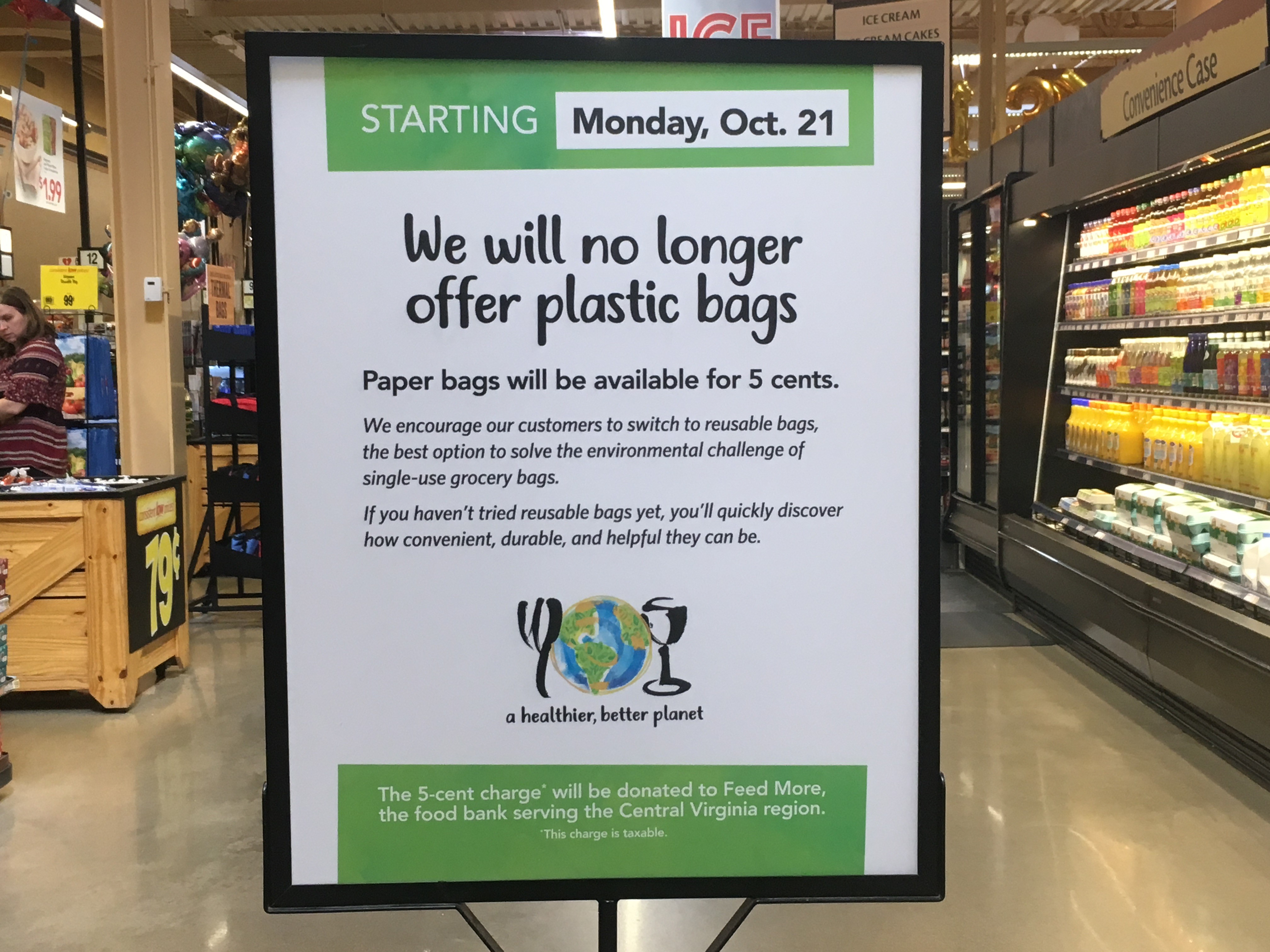 Wegmans eliminating plastic grocery bags statewide, charging for paper bags  : r/nova
