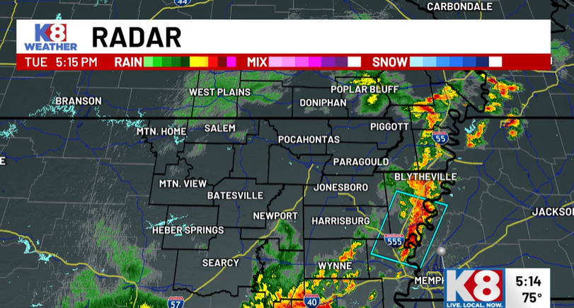 Storms and heavy rain move through Region 8