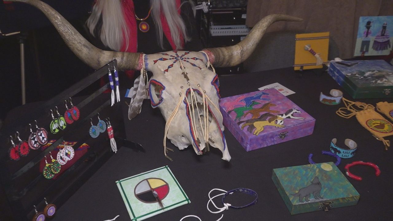 Native American artist distributes free art supply boxes to