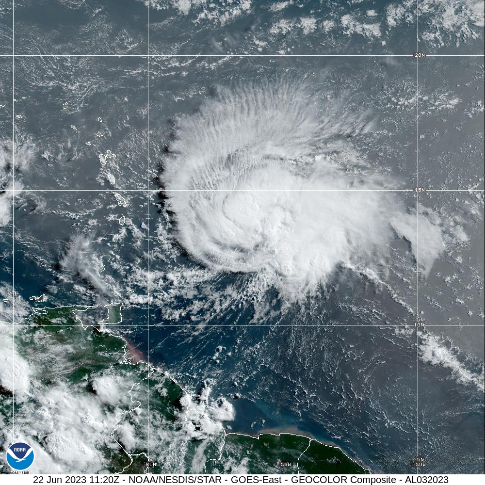 Tropical Storm Bret no more; storm falls apart in the Caribbean