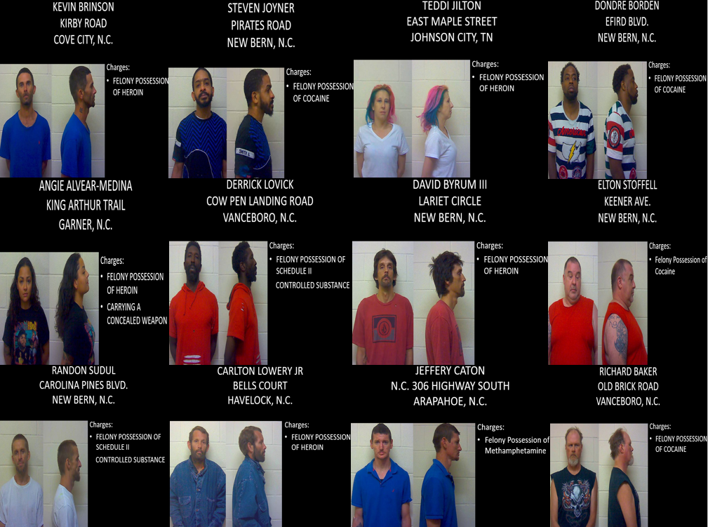 Craven County Sheriff's Office announces 36 drug arrests in 3 months