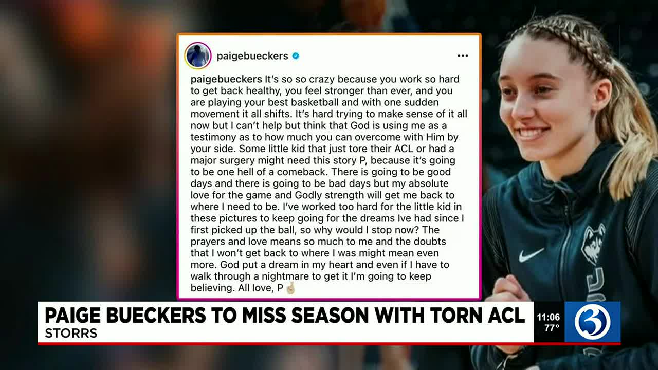 UConn basketball star Paige Bueckers to miss upcoming season with torn ACL