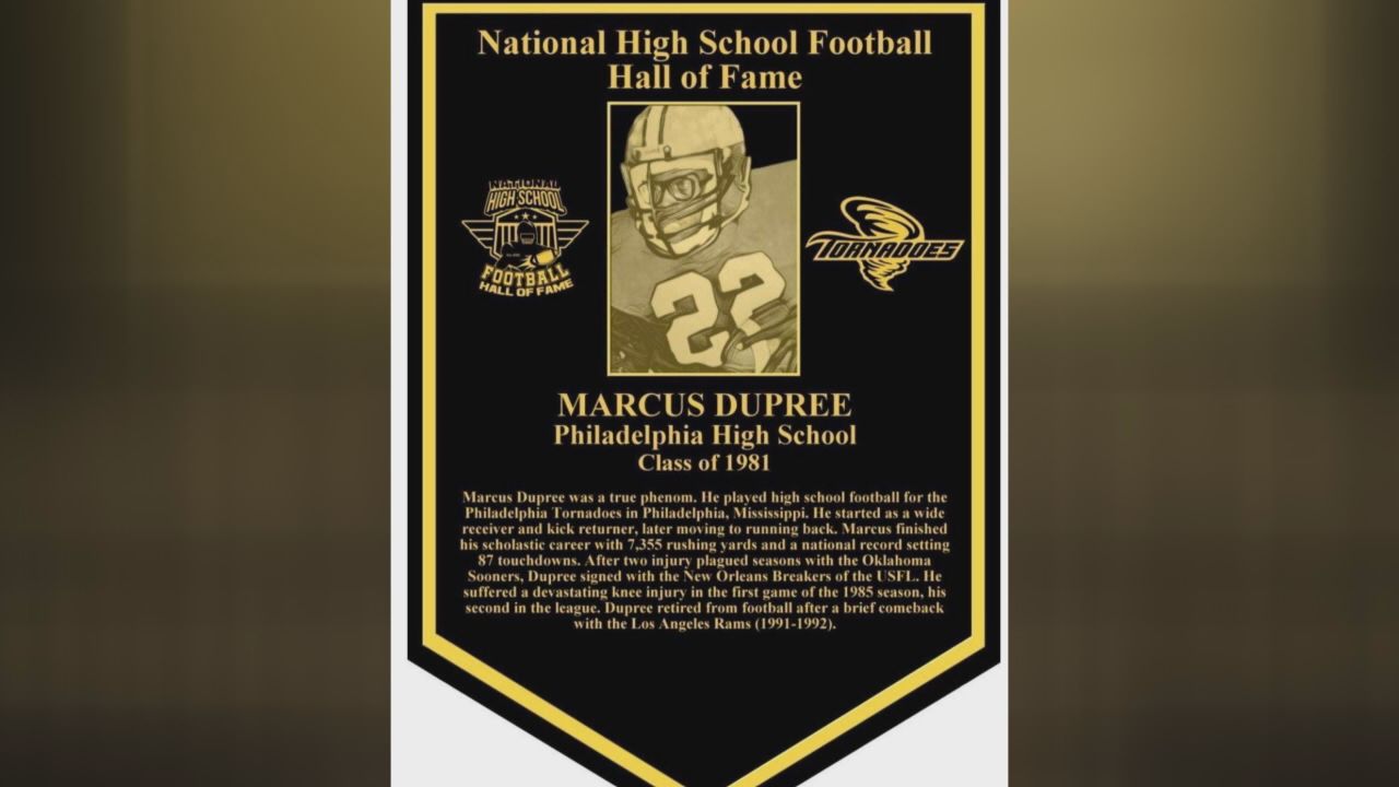 Marcus Dupree will be part of the first High School Football Hall of Fame