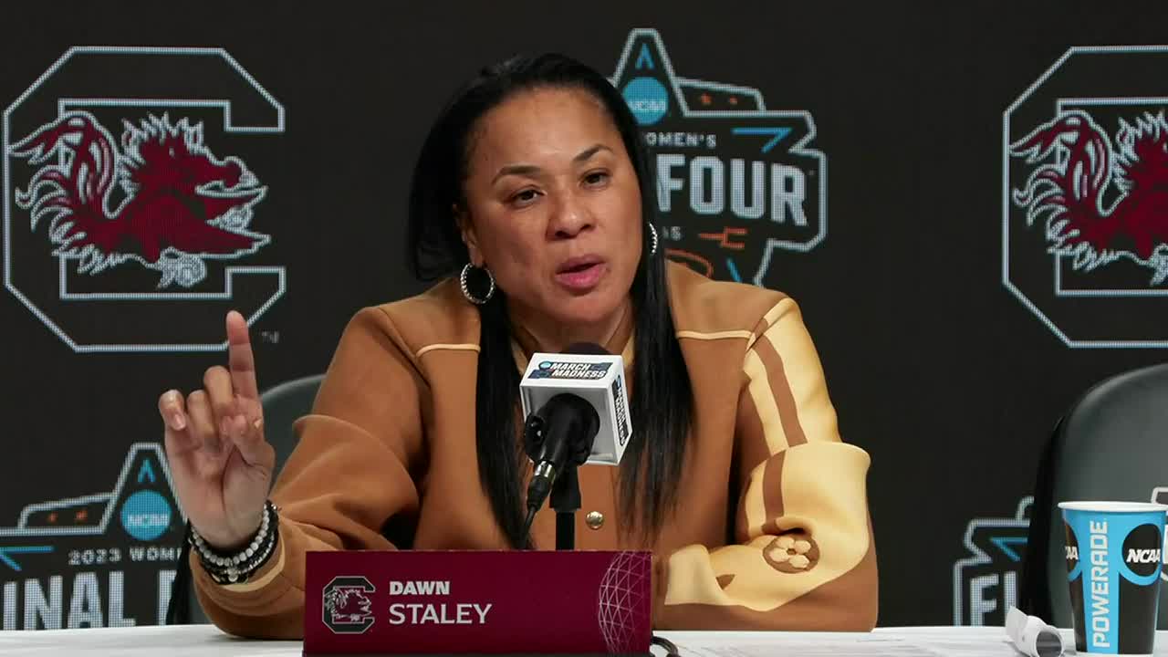 Dawn Staley NCAA Tournament press conference after Iowa