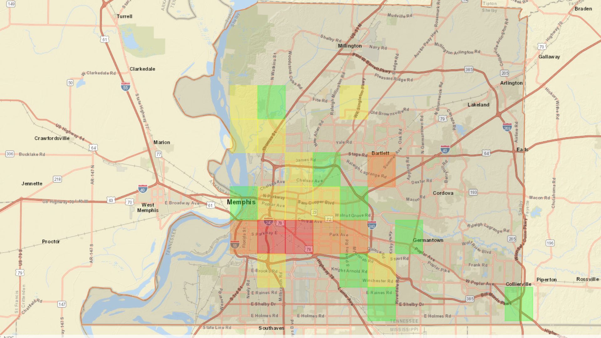 Memphis Light, Gas and Water - Outage Map