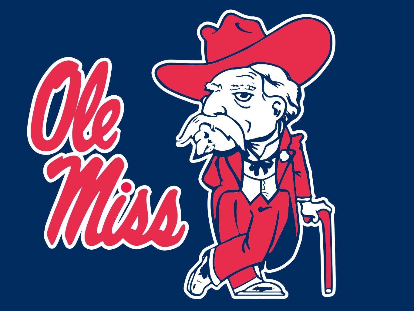  Ole Miss Powder Blue Hotty Toddy Flag : Sports & Outdoors