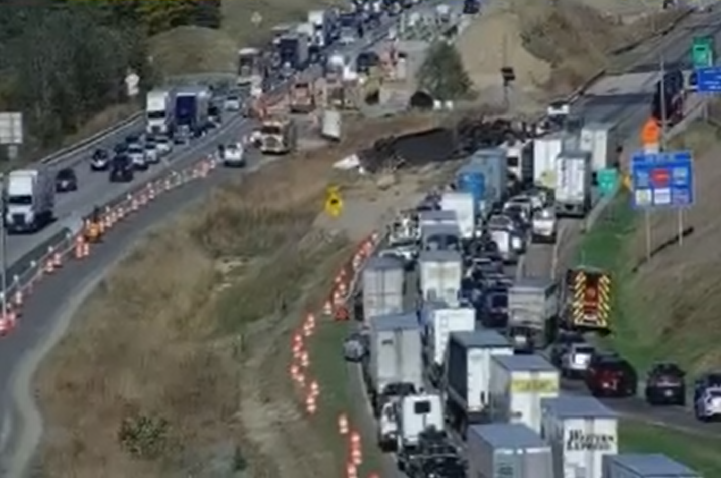 I-81/I-64 interchange crash
