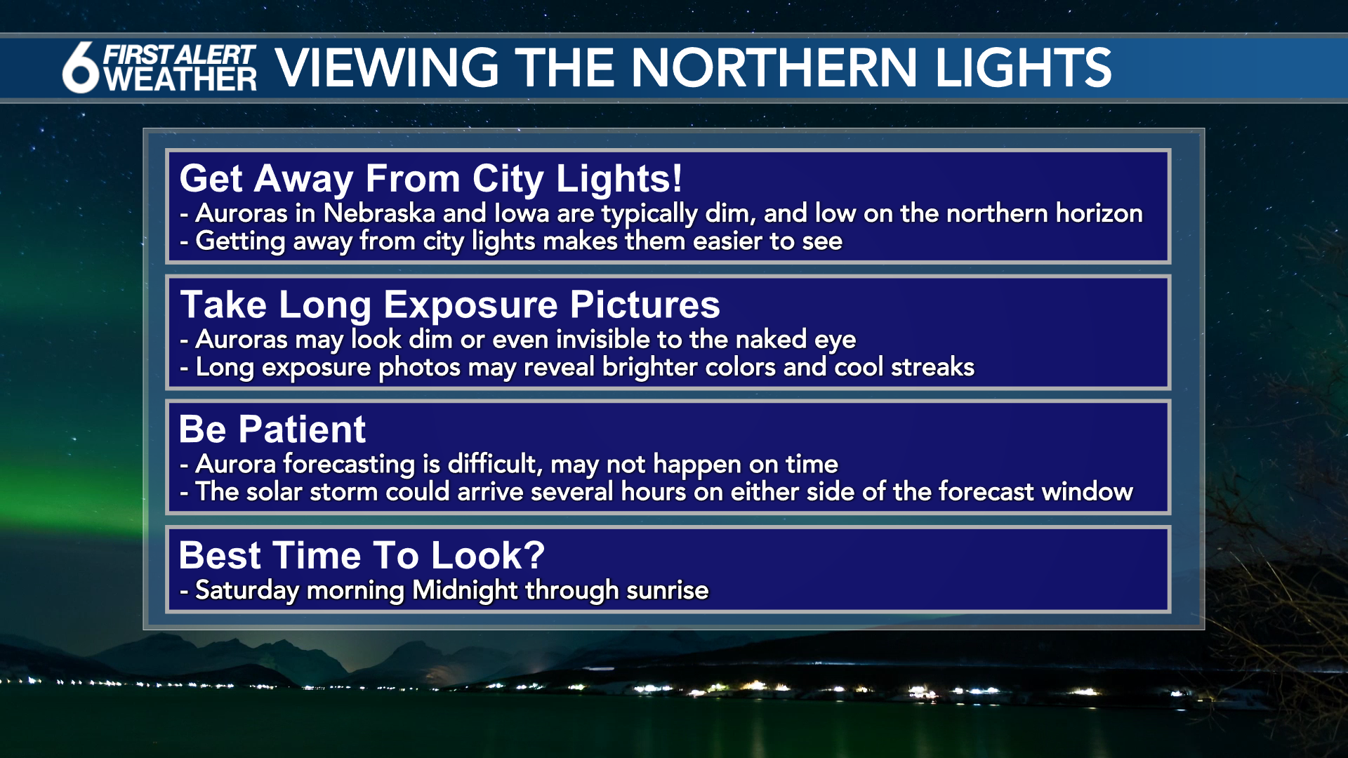 Northern Lights possibly visible this weekend in Nebraska and Iowa