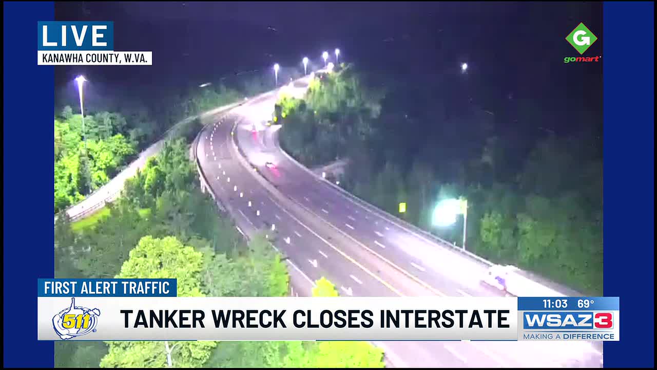 Some eastbound lanes of I-64 reopened after tanker flips