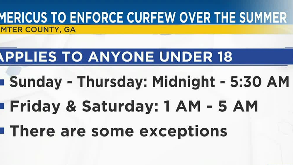 City of Americus issuing curfew for minors over the Summer