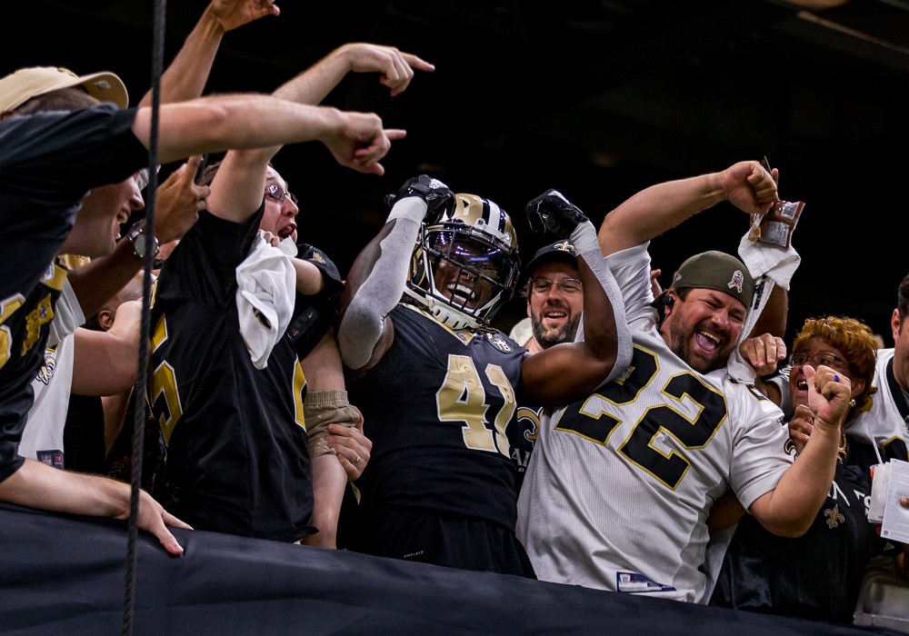 Alvin Kamara wears Colin Kaepernick jersey after Saints win