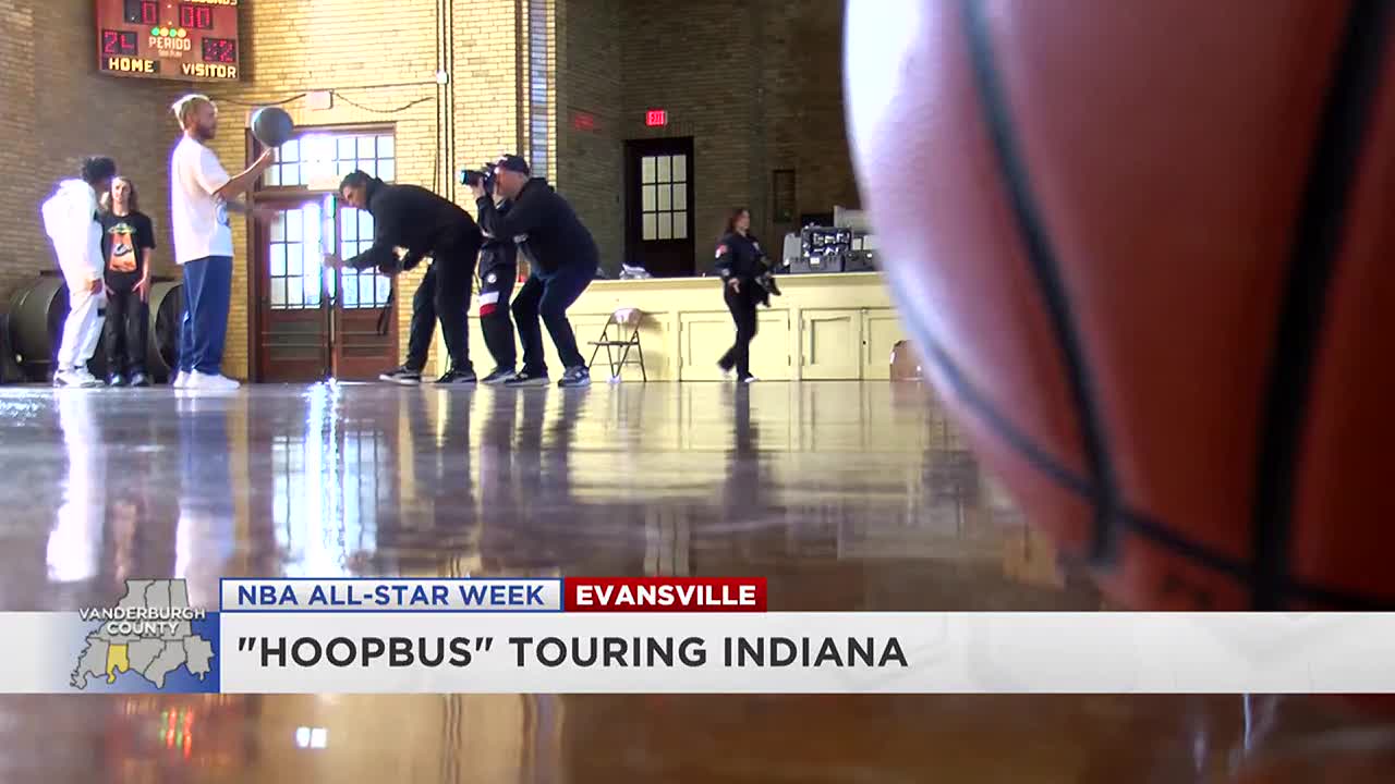 “Hoopbus” visits Evansville ahead of NBA All-Star Weekend