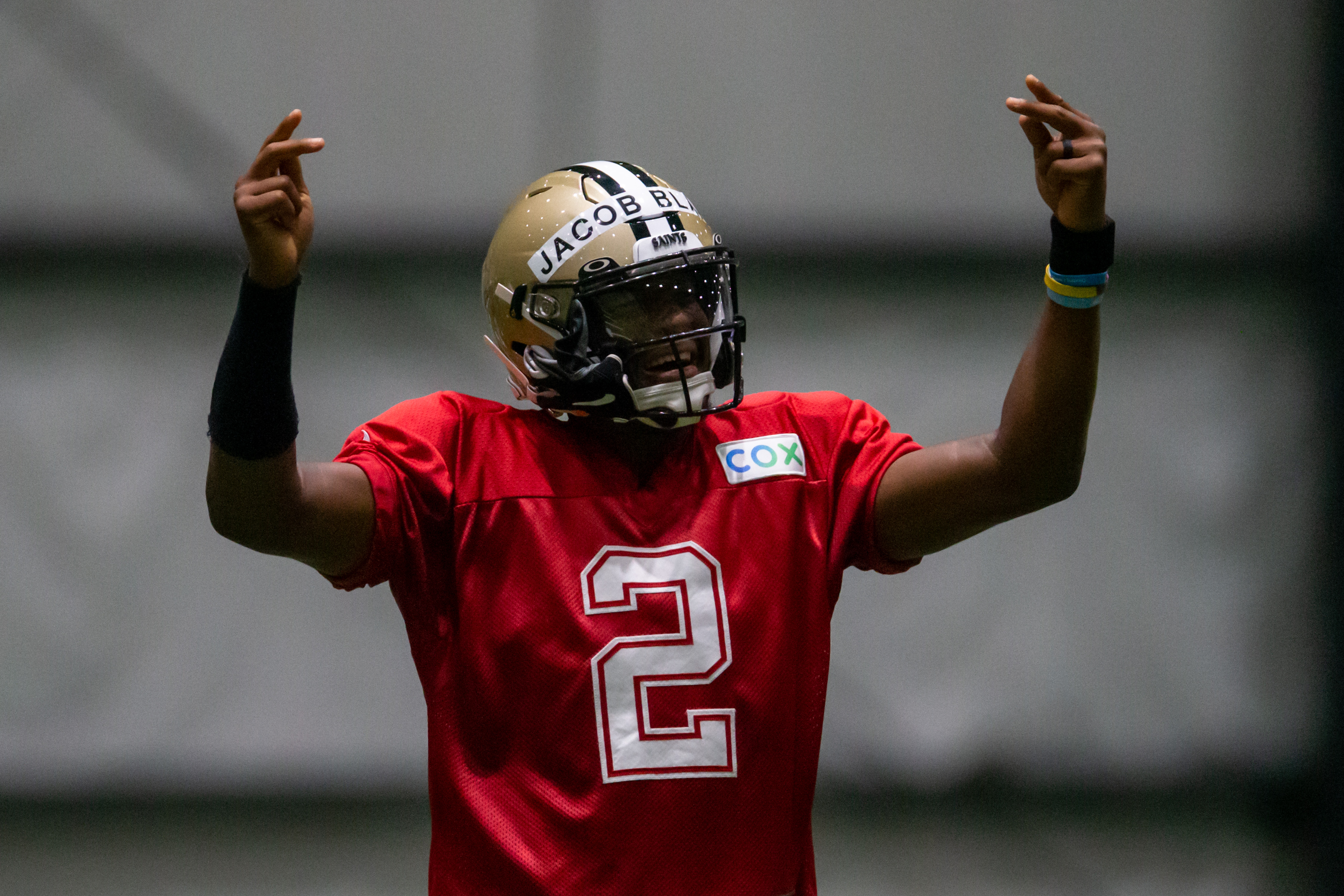 Saints' wearing of Jacob Blake's name on helmets 'a good start