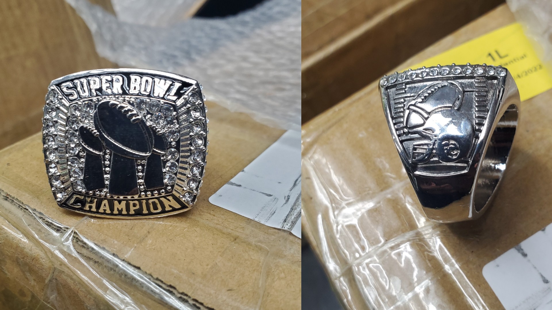 Customs officials seize 422 fake Super Bowl rings headed to Illinois