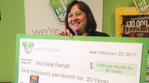 Elkton woman wins 1000 a month for the next 20 years