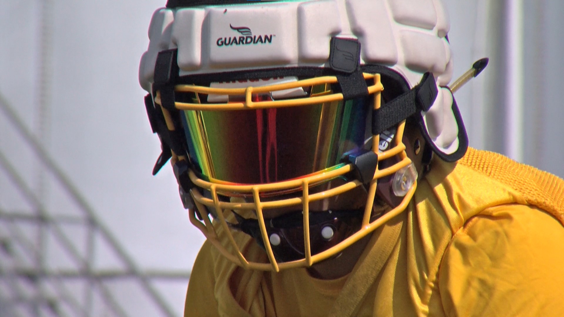 oil slick football visor