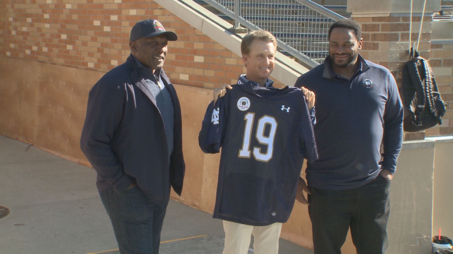 Bettis, Brown and Toms tour Notre Dame's campus ahead of 2019 U.S.