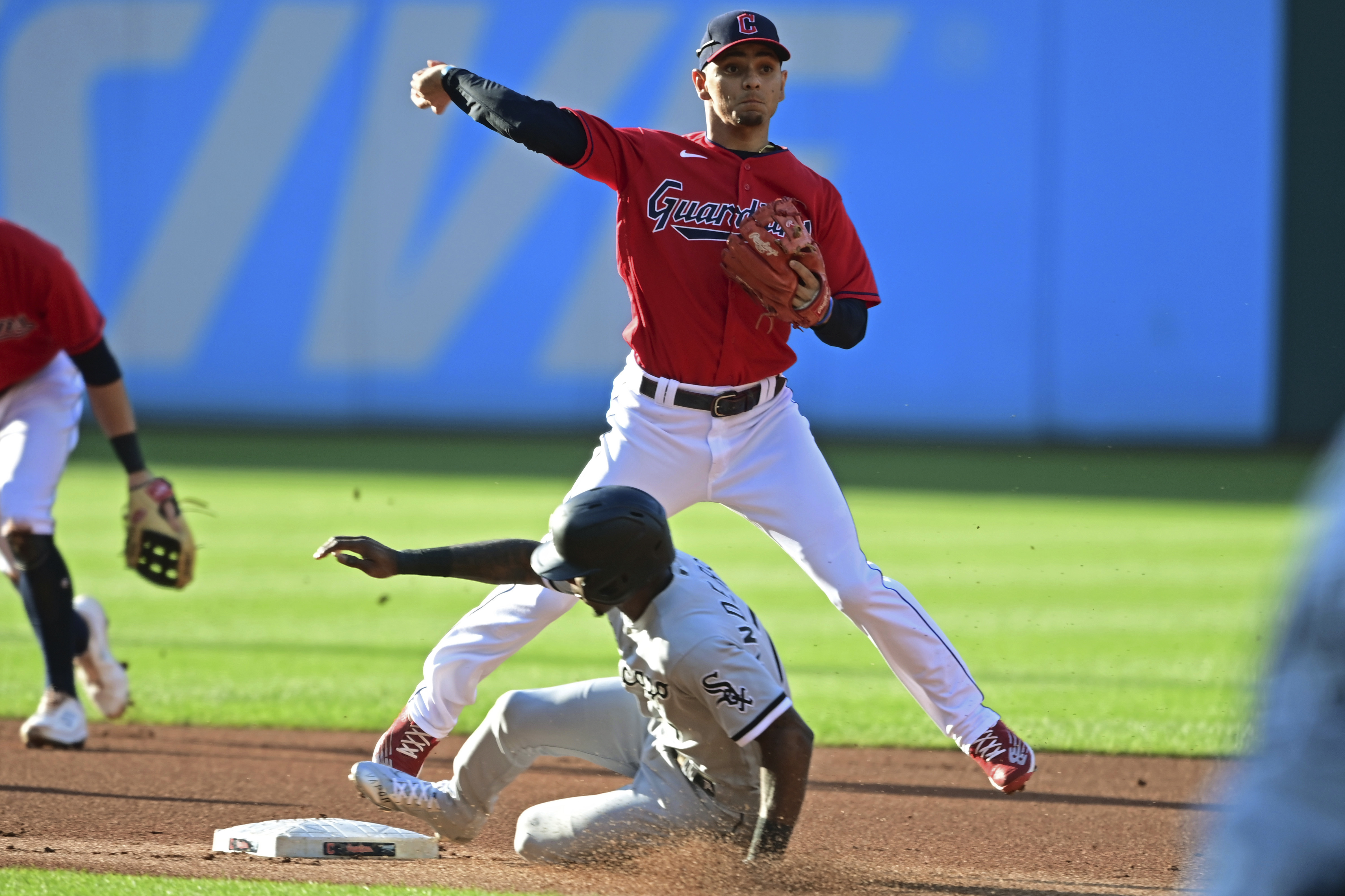 Cleveland's rightful All-Star 2B Andres Gimenez turns a golden double play  : r/baseball