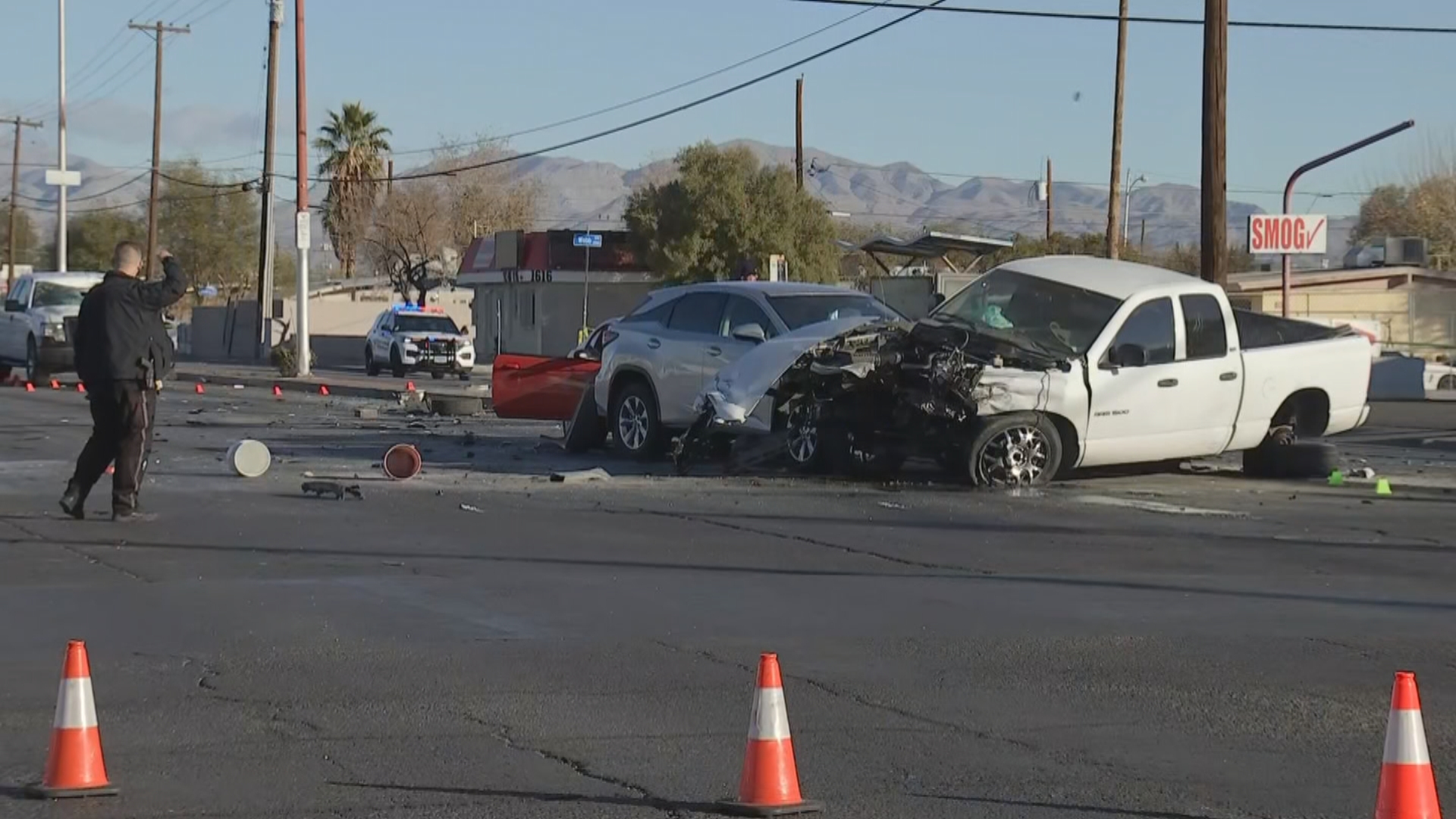 North Las Vegas police investigate fatal 5-vehicle crash Tuesday morning