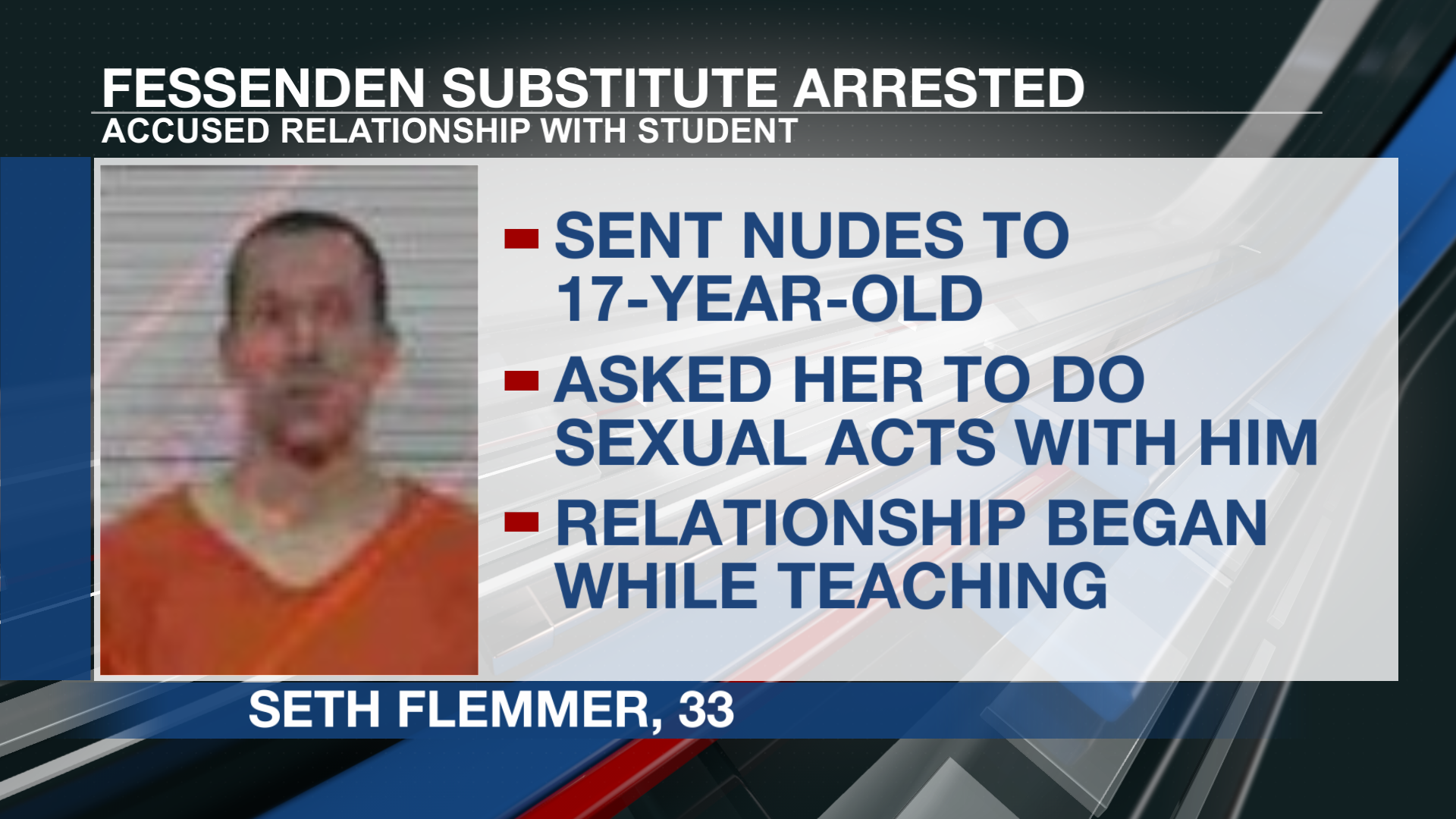 Fessenden substitute teacher accused of relationship with student