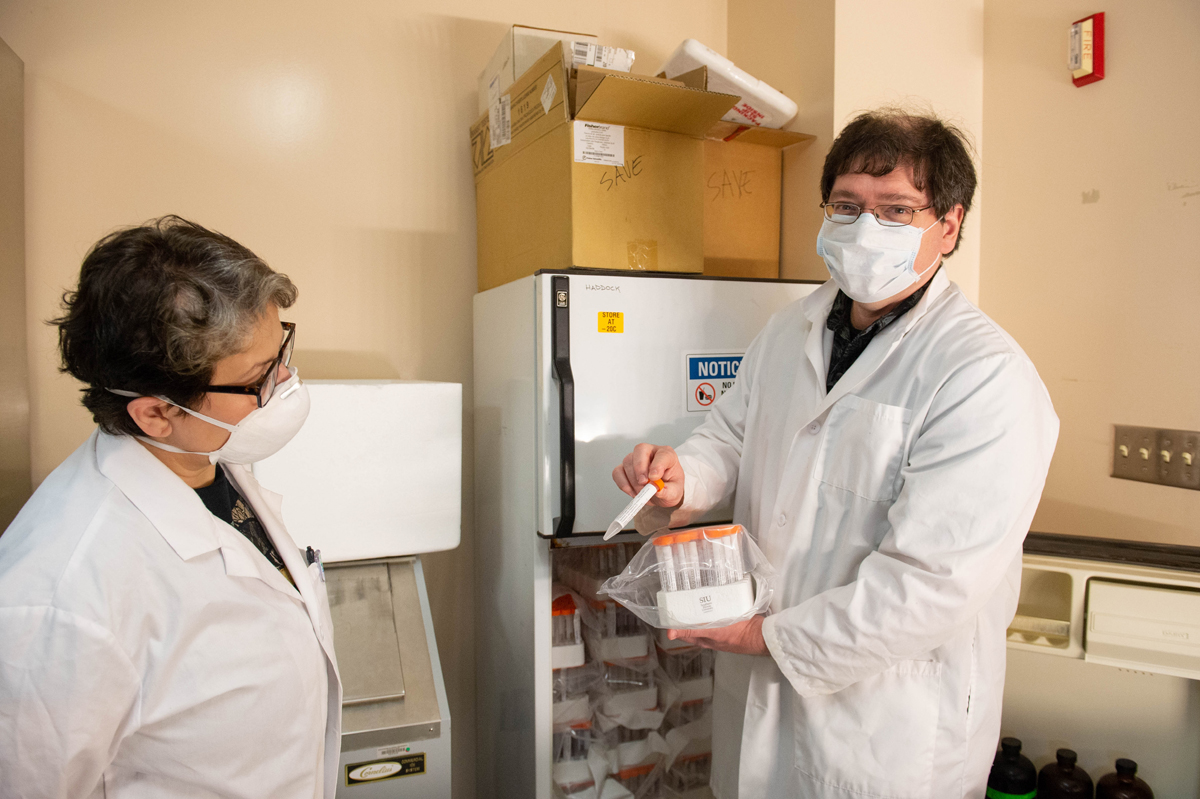 SIU faculty join statewide effort to manufacture COVID-19 test ingredient