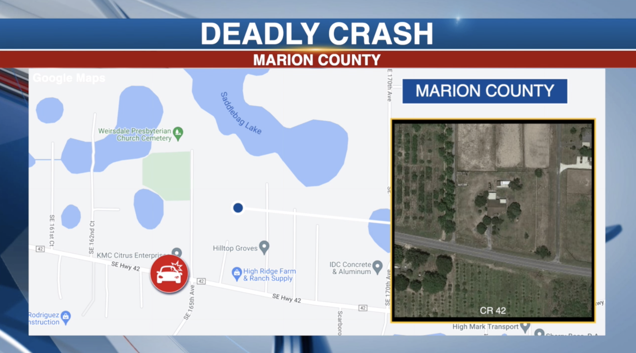 FHP responds to fatal car crash in Marion County along CR 315