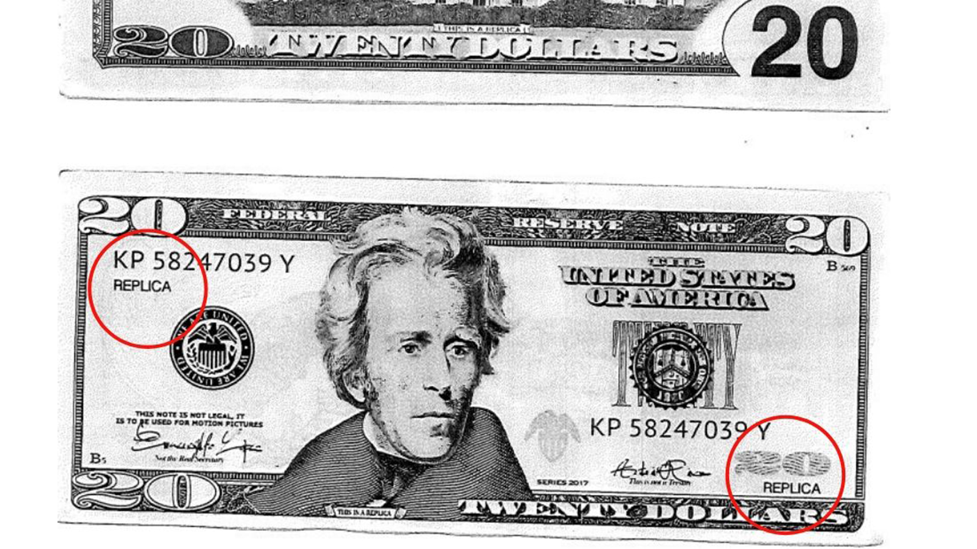 twenty dollar bill counterfeit