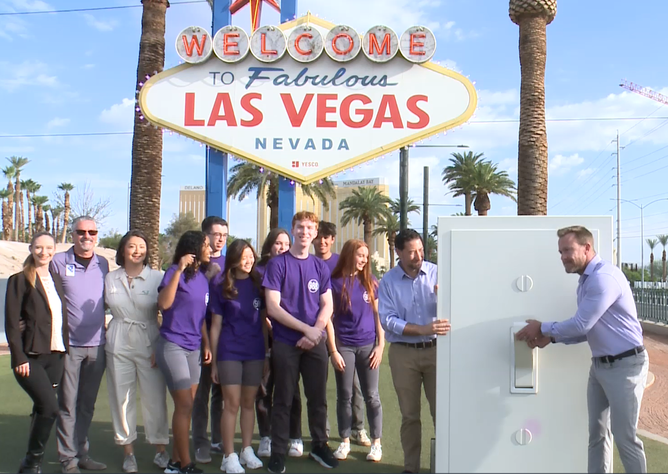 Welcome to Fabulous Las Vegas Sign goes purple in recognition of