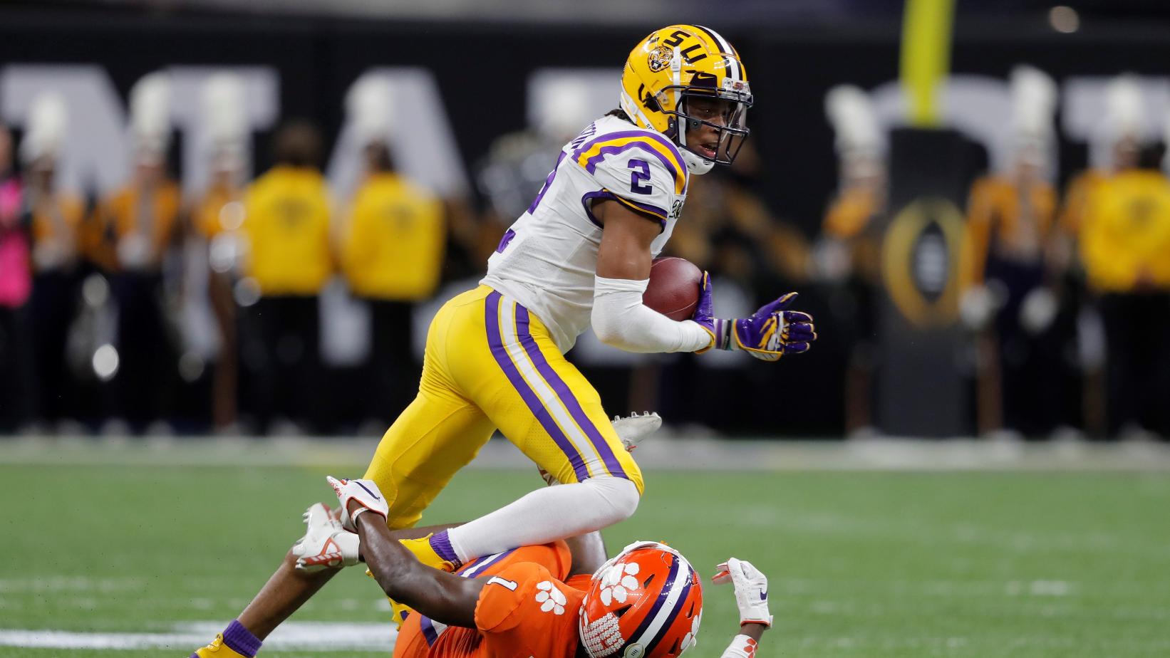 LSU's Justin Jefferson battles to be top receiver in NFL draft