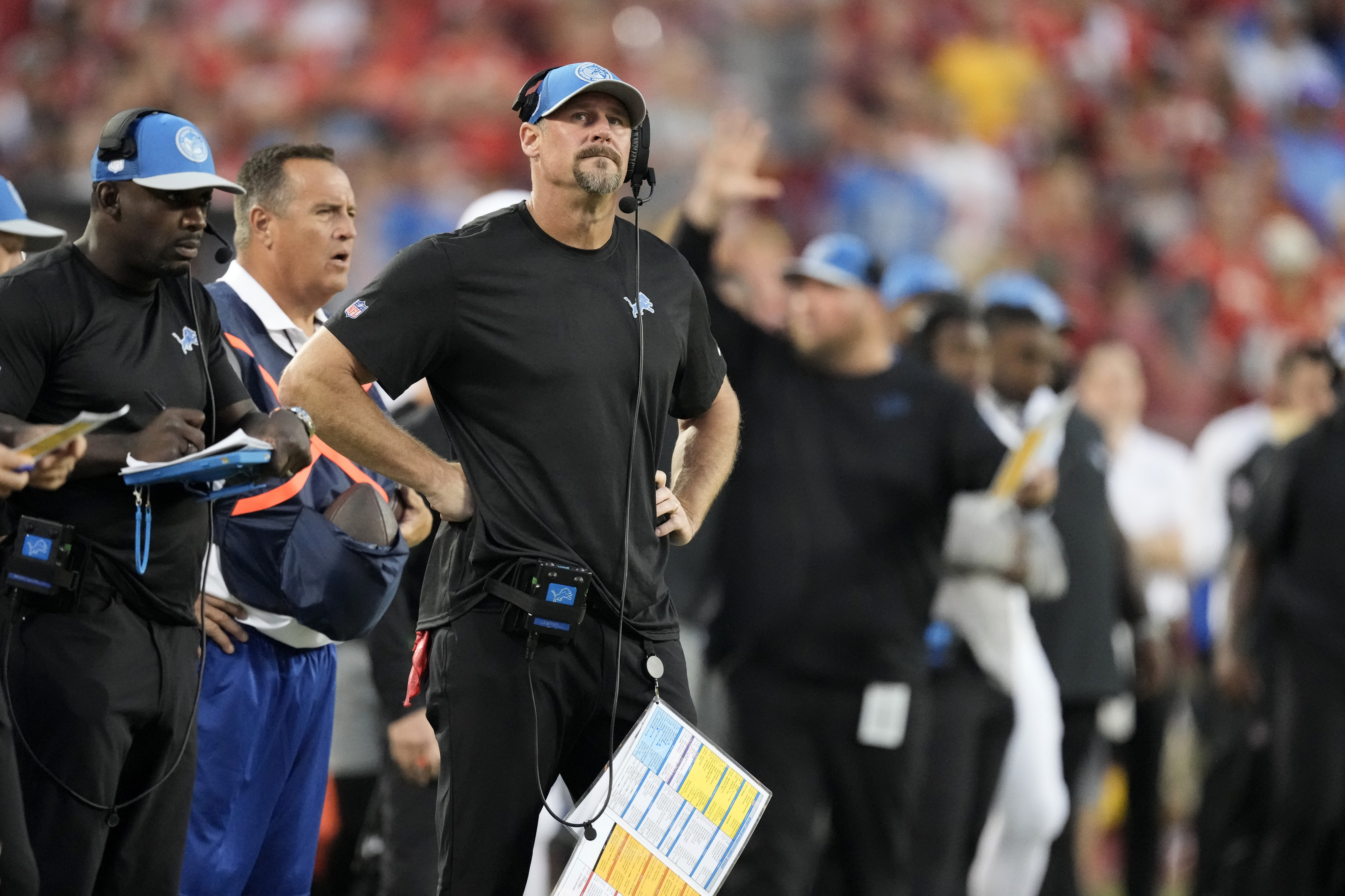 Detroit Lions head coach Dan Campbell wants a live lion on the sideline