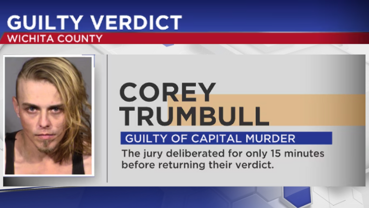 $100,000 REWARD! THE MURDERER リバティベルサルーン Corey Trumbull found guilty of murder