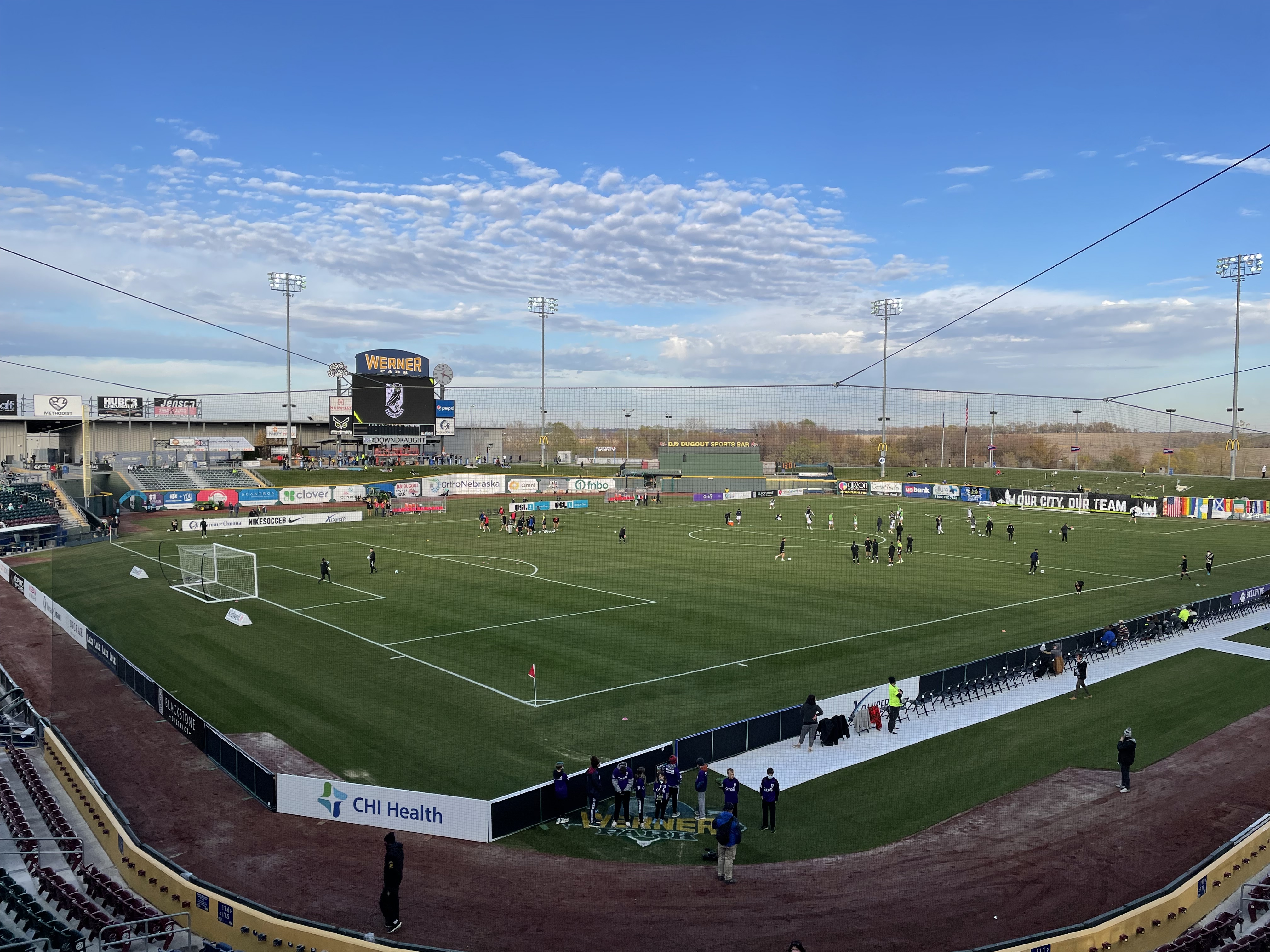 Yes, Union Omaha soccer at Werner Parkwith fans - Beautiful