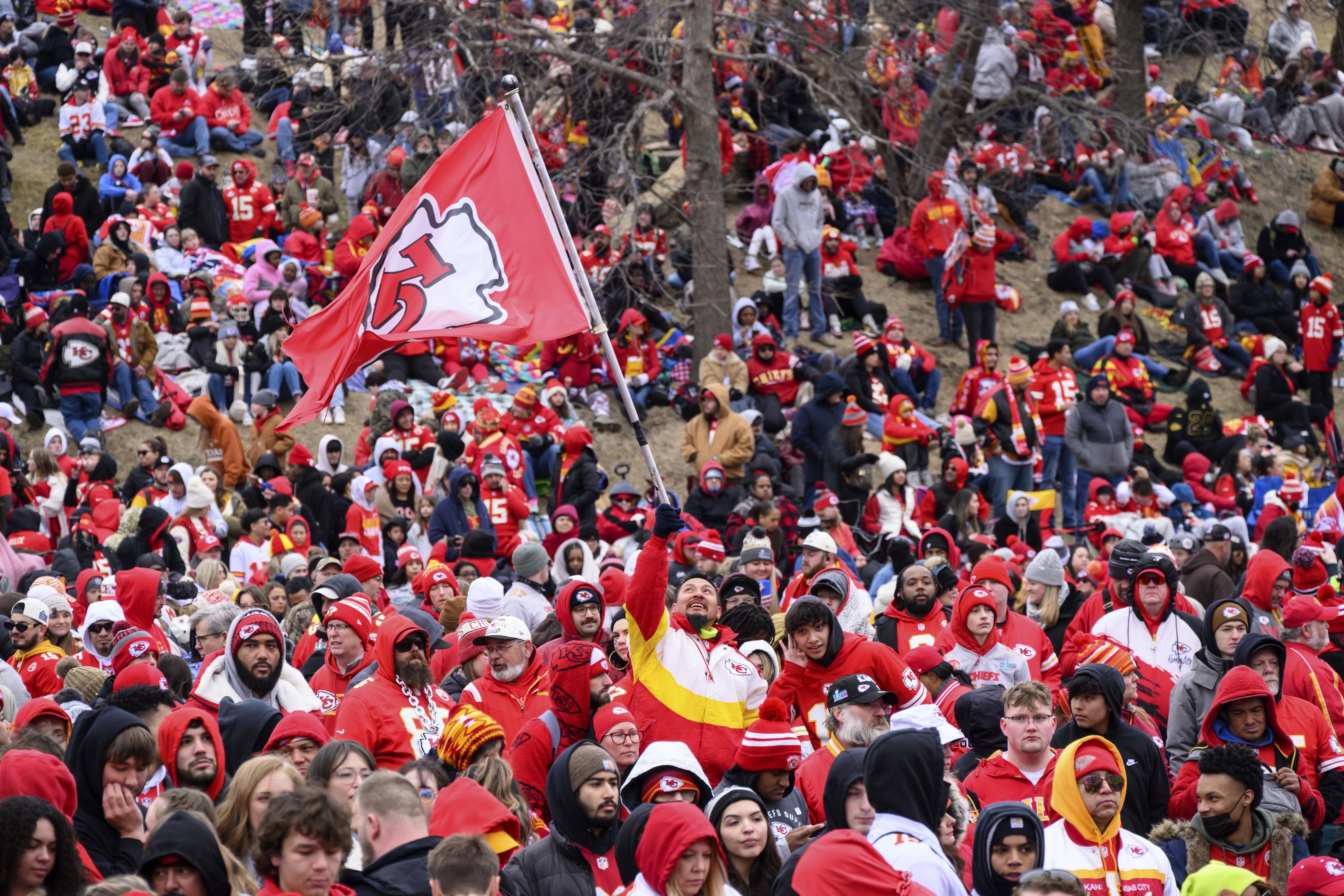 Worth the wait: At 4 a.m., fans started lining up for the Chiefs