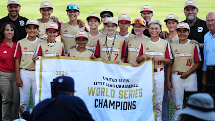 Henderson's Little League U.S. Champions Light the Al Davis Torch at Allegiant Stadium