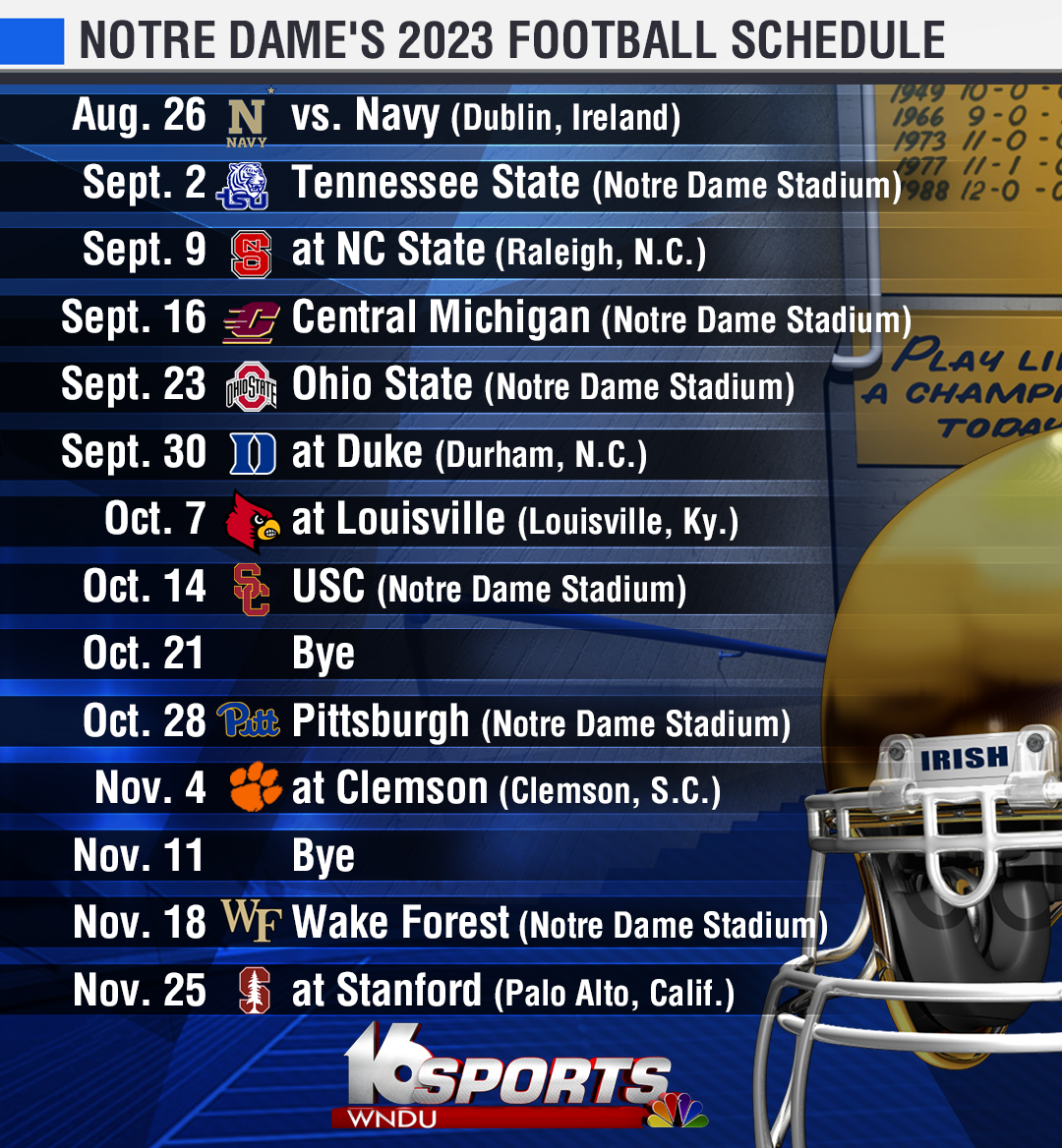 Notre Dame Football Schedule 2024 Printable Carte Identite