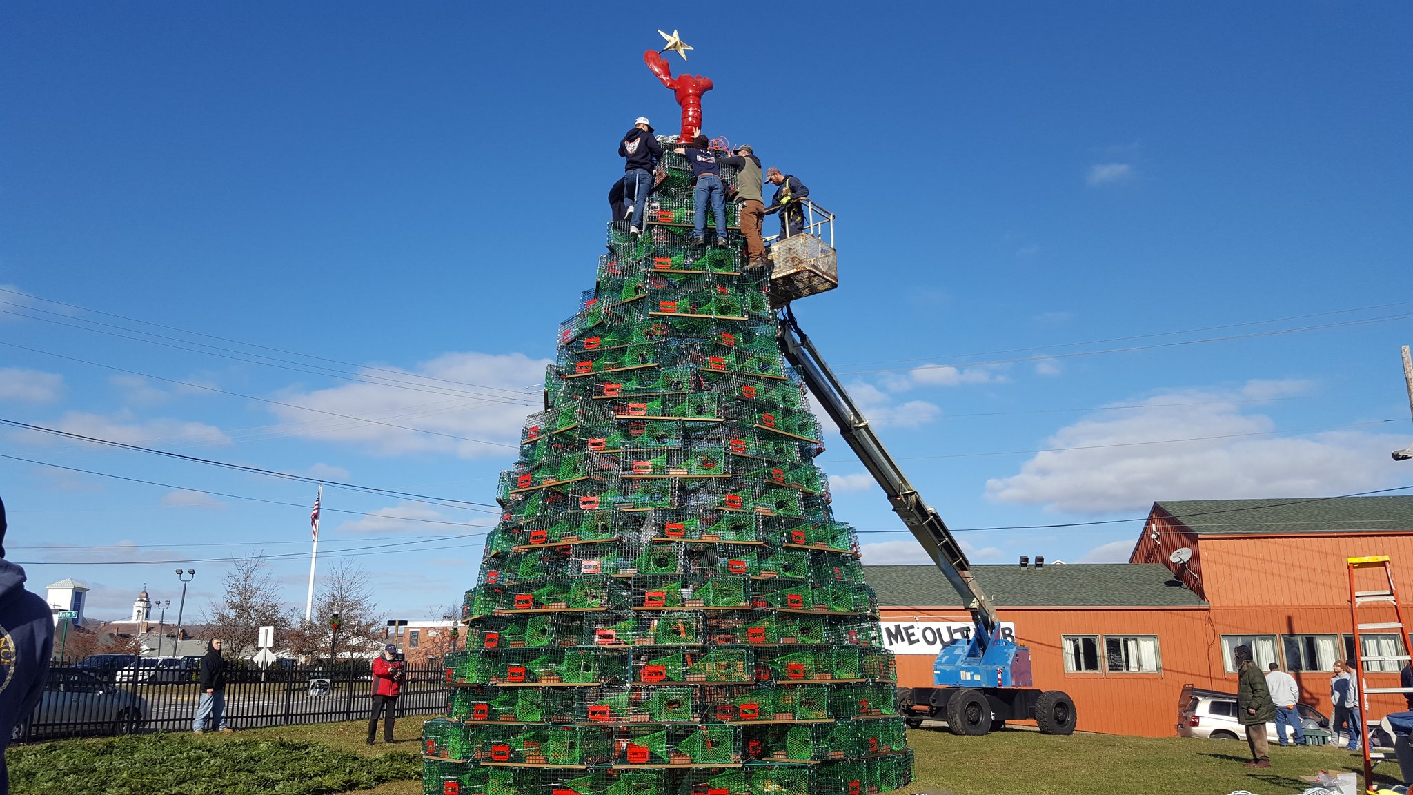 Lobster Trap Tree Built in Rockland