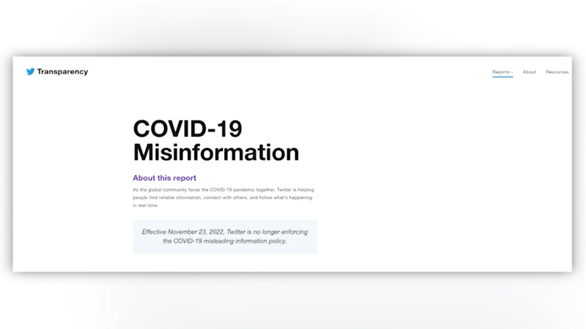 Twitter no longer enforcing COVID-19 misinformation policy