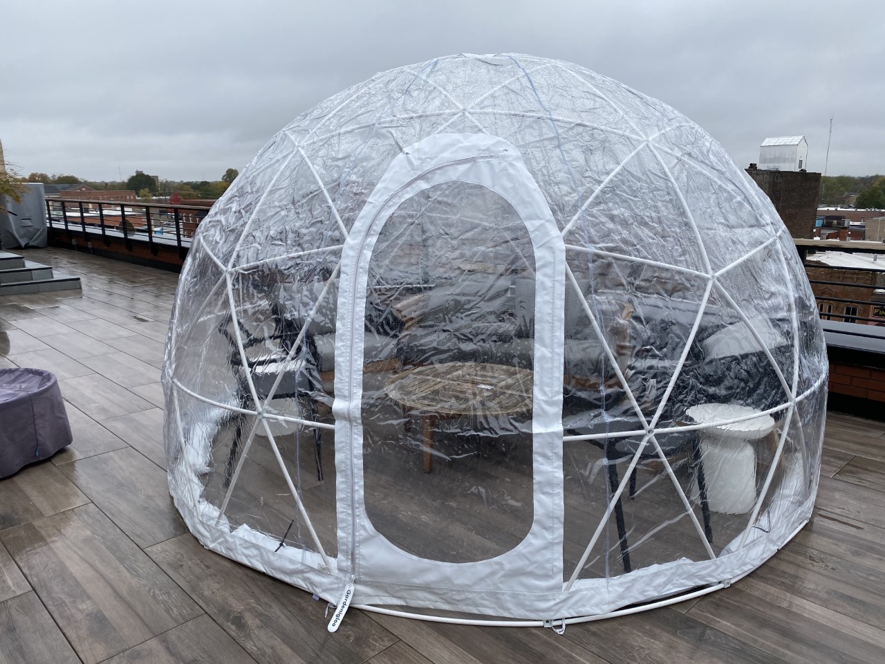 Springfield s rooftop lounge using foggers to keep outdoor igloos