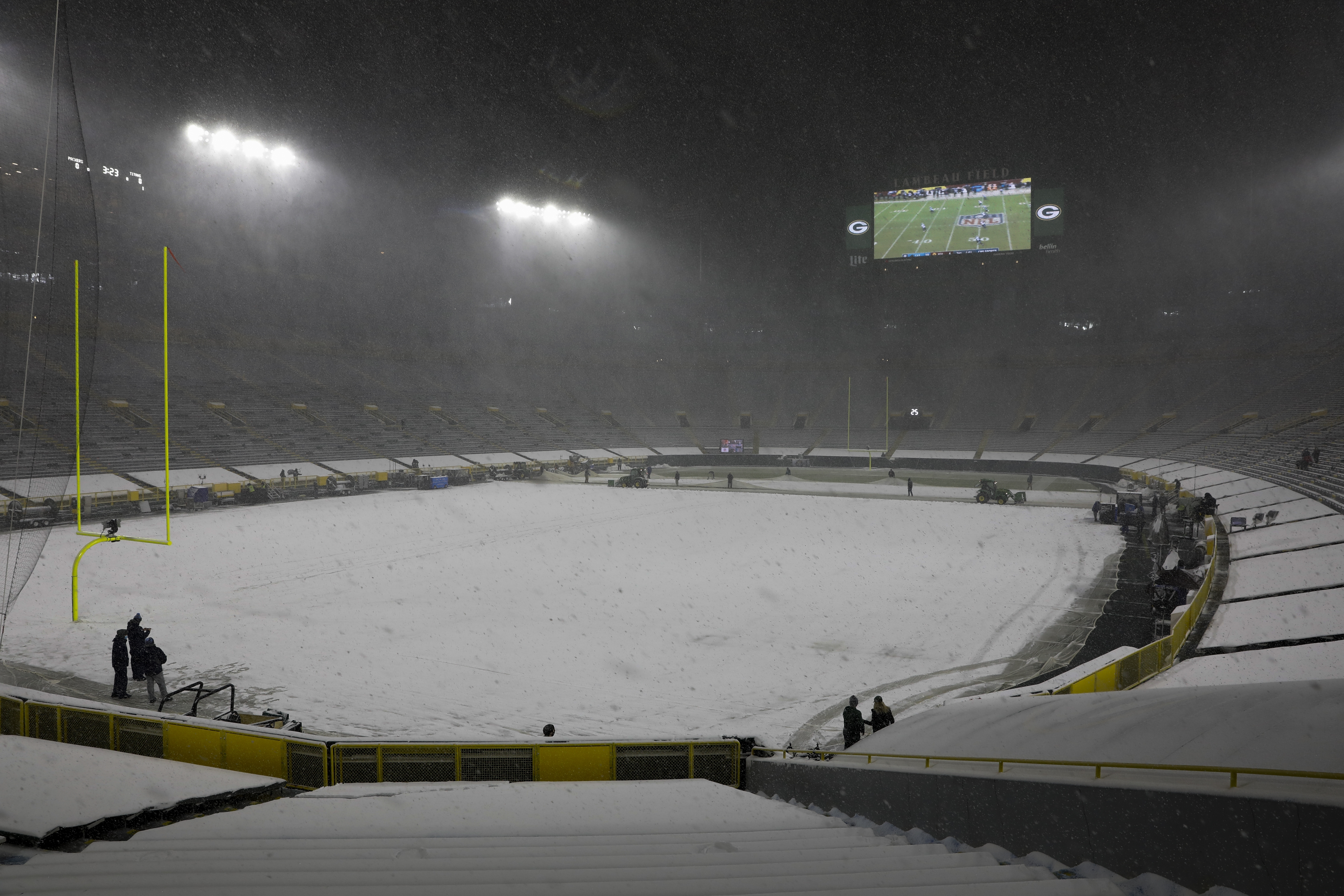 Packers NFL playoff weather at Lambeau could have snow, cold front