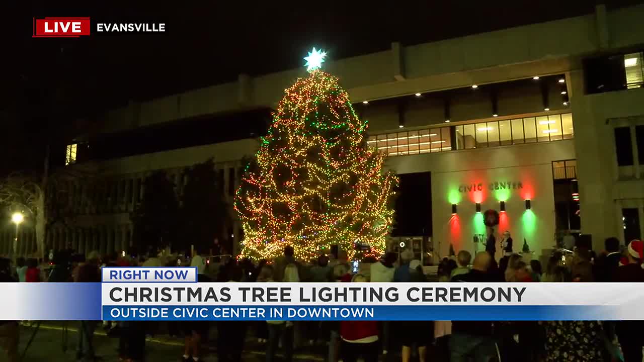 Evansville Christmas Tree lighting ceremony kicks off the holiday season