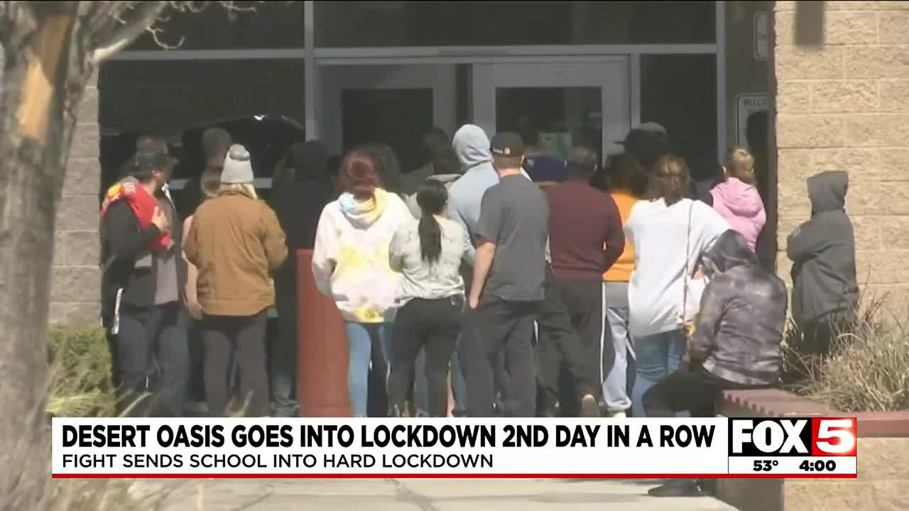 Las Vegas parents, students call for change after high school goes into  lockdown 2nd day in a row