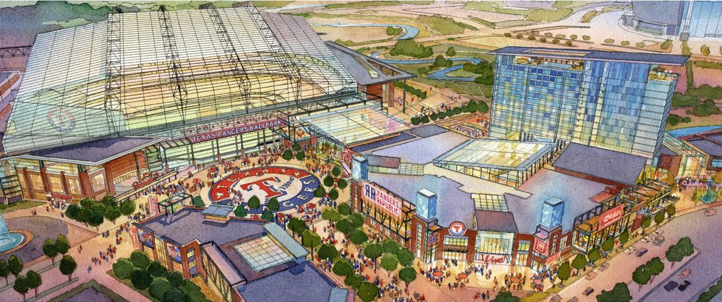 Texas Rangers plan $1B retractable-roof stadium