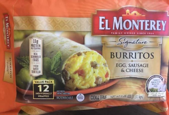 El Monterey Breakfast Wraps, 1.79 kg