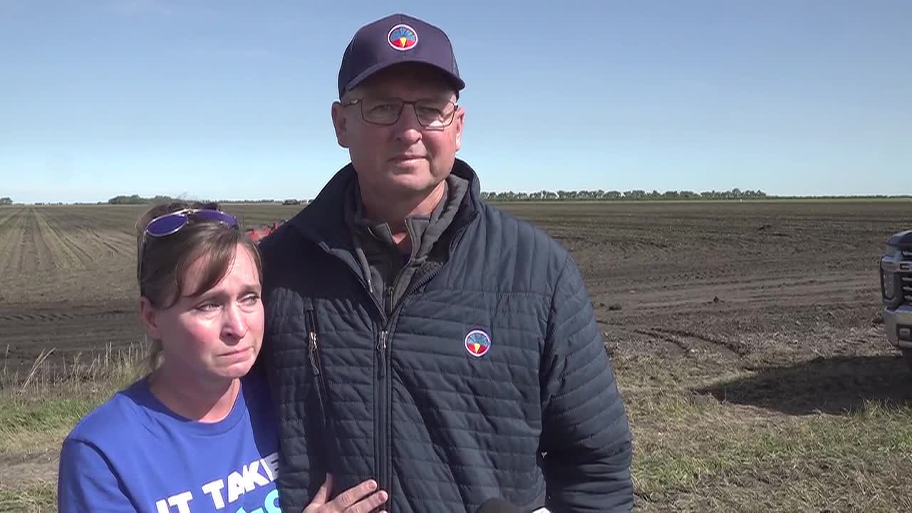 Eighty trucks came to harvest what a sick farmer couldn't