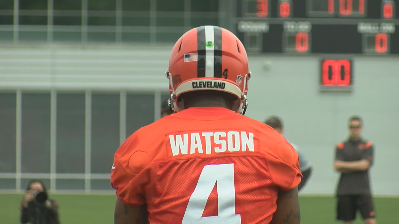 Deshaun Watson, other Cleveland Browns players attend OTAs in Berea