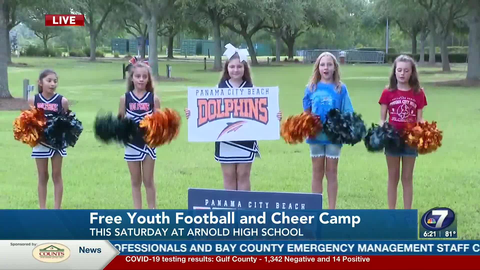 Panama City Beach Dolphins host free football and cheer camp