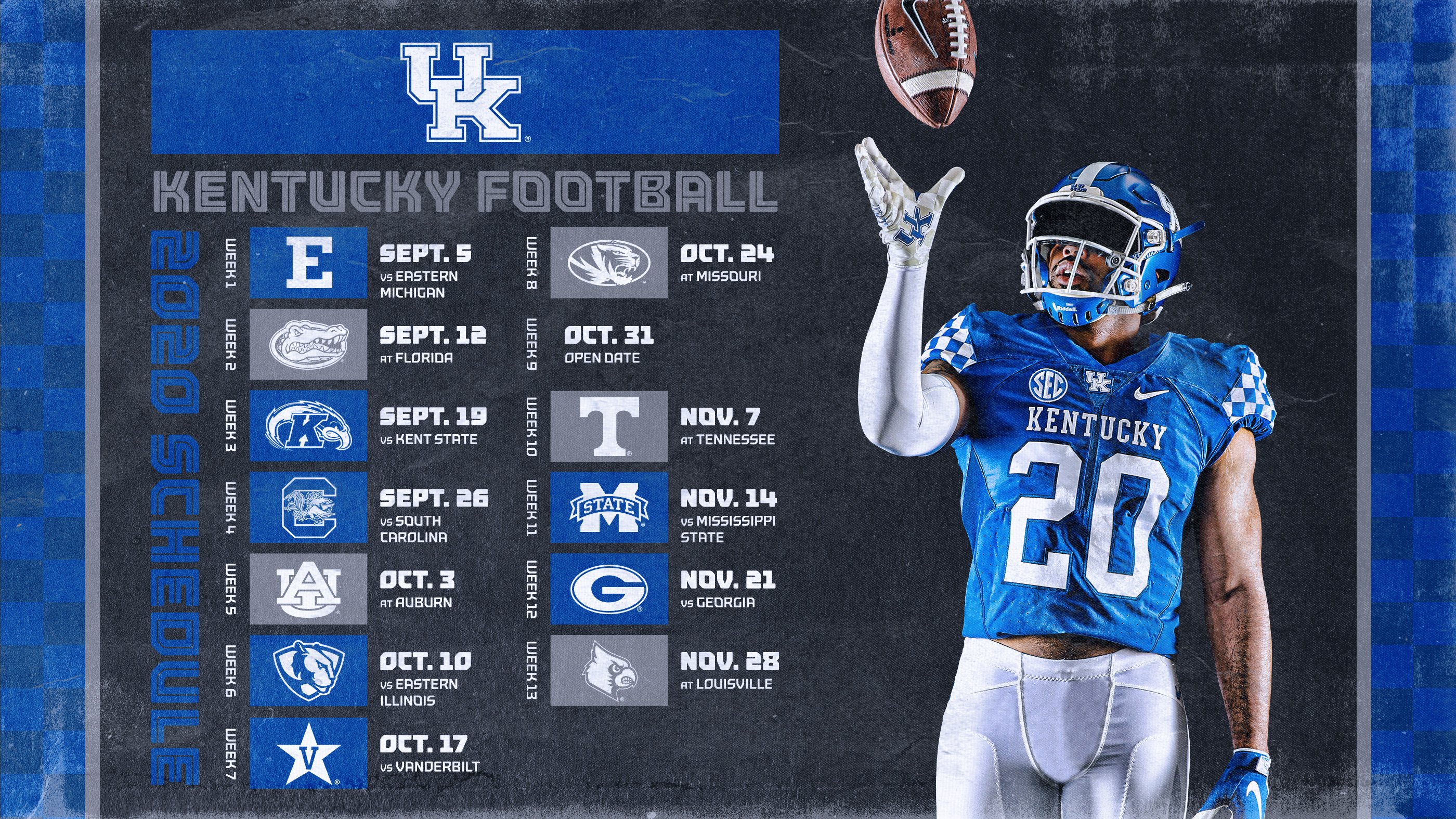 Kentucky Football Schedule 2022 Printable Kentucky Football Releases 2020 Schedule
