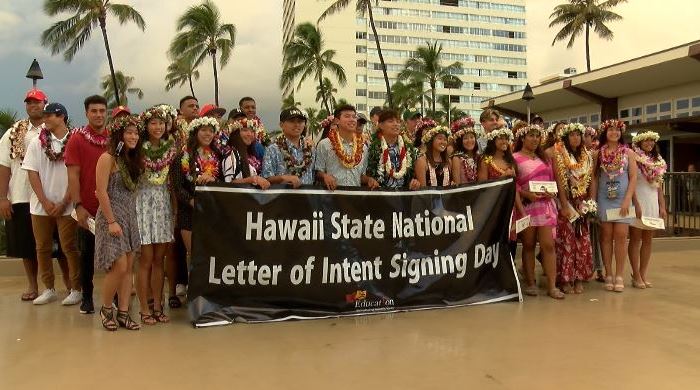 Manti Te'o Punahou High School(Honolulu) #5 Blue Football Jersey