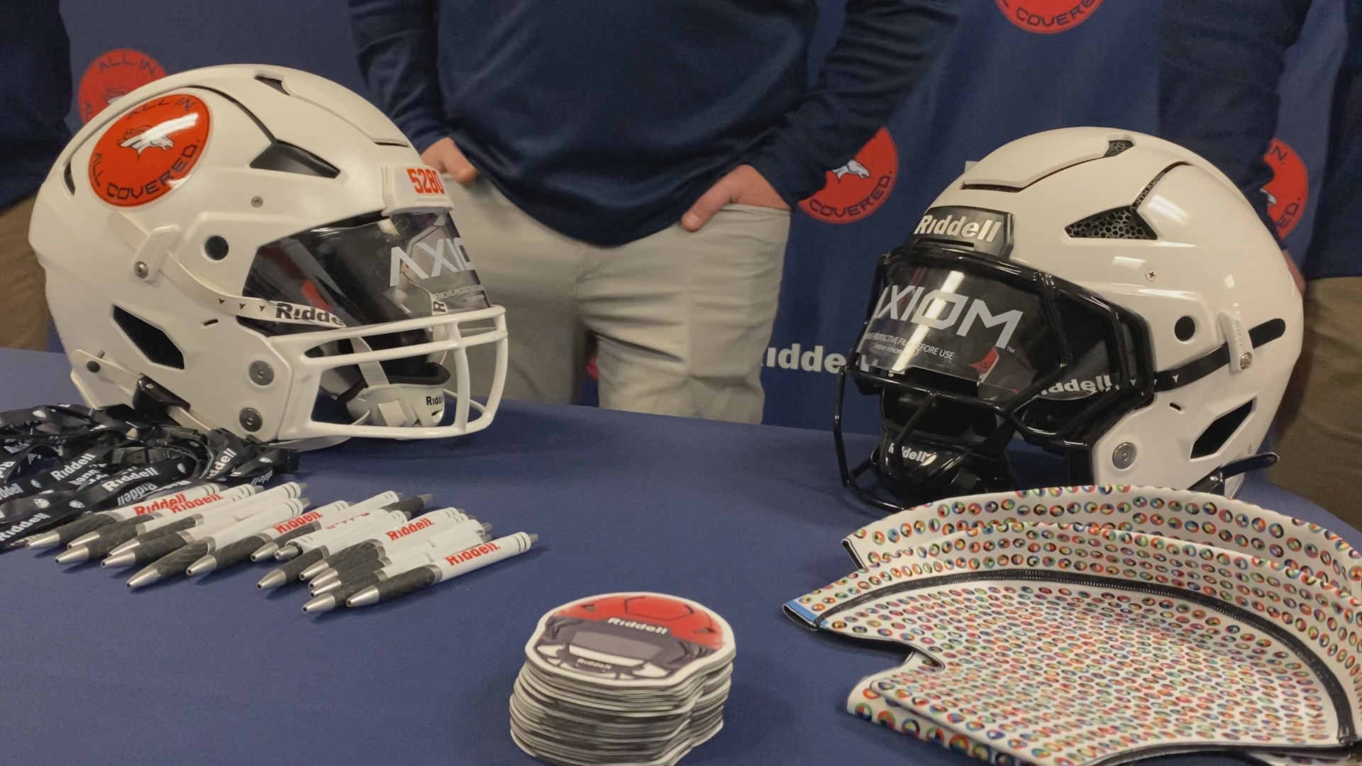 along with footballs emse inc also sells helmets Ray Lewis Ed Reed & Terrell Suggs Signed Baltimore Ravens Authentic Ec RSA field designs Denver Broncos Foundation launches extension